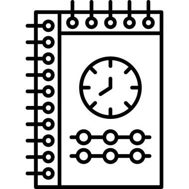 Saat. Web simgesi basit illüstrasyon