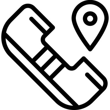 harita konum belirleyici simgesi ana hat biçiminde