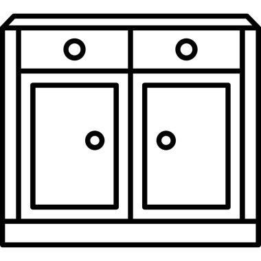 Dolap simgesi, anahat stili