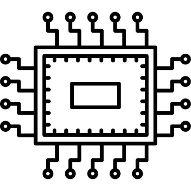 İşlemci simgesi. özet vektör illüstrasyonu