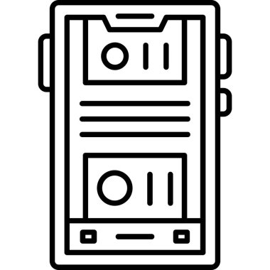 Cep telefonu. Web simgesi basit tasarım