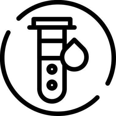 Test tübü simgesi, vektör illüstrasyonu