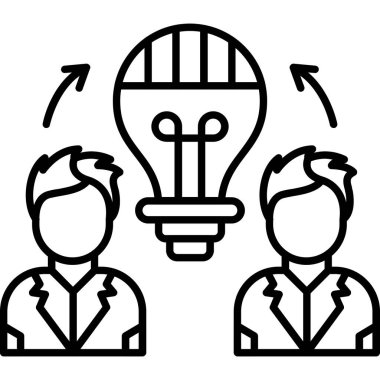 fikir simgesi, basit vektör illüstrasyonu