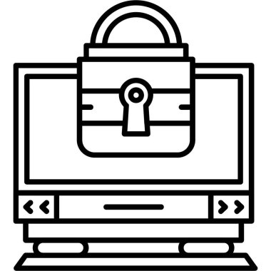 dizüstü bilgisayar kilidi güvenlik simgesi