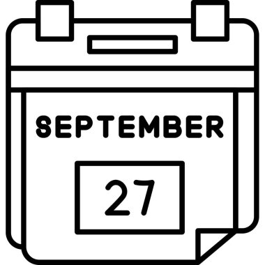 Eylül ikonu tarihli takvim