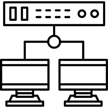 Bilgisayar sunucu vektör simgesi