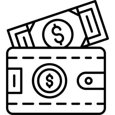 Para için. Web simgesi basit illüstrasyon