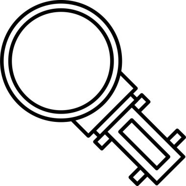 Taslak biçiminde cam büyüteç simgesi