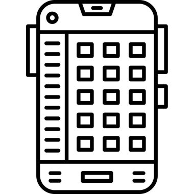 cep telefonu simgesi ana hatları vektörü. telefon