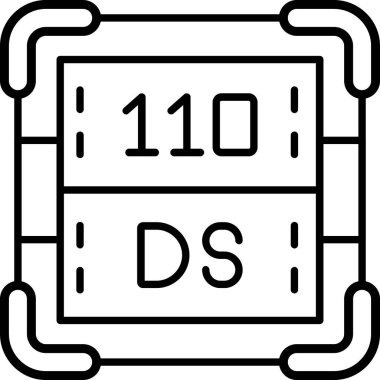 Kod kodu simgesi ana hat vektörü. dijital kod. kod kodu