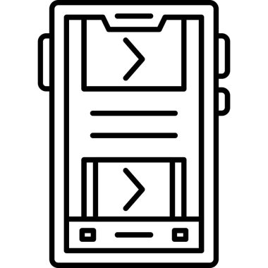 tarayıcı simgesi, vektör illüstrasyonu