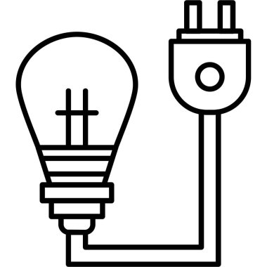 elektrik ışığı enerji simgesi