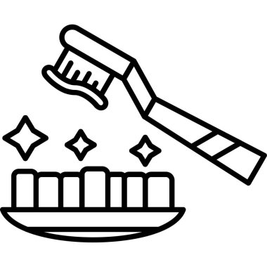 Fırça simgesi vektör illüstrasyonu