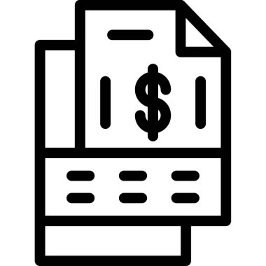 belge dosya kağıt simgesi vektör çizimi çizimi