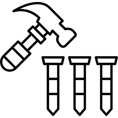 Çekiç. Web simgesi basit tasarım