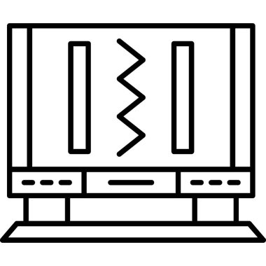 dizüstü bilgisayar simgesi. Basit resimleme