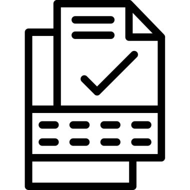 belge dosya vektör çizgisi simgesi