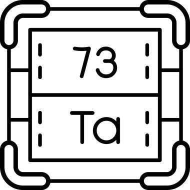 periyodik tablo ögesi simgesi, satır biçimi, vektör illüstrasyonu