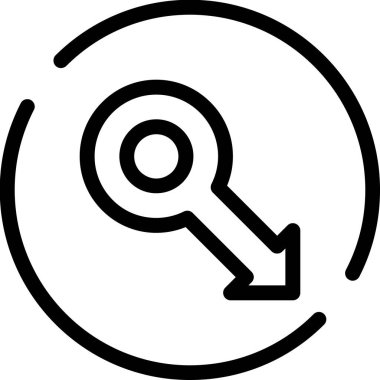 Arama konumu simgesini Outline biçiminde bul