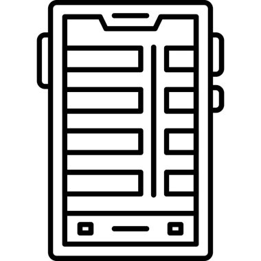 kitap web simgesi, basit satır vektör illüstrasyonu