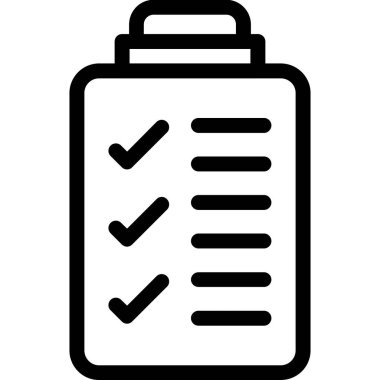 Kontrol listesi. Web simgesi basit illüstrasyon