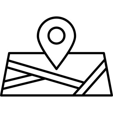 konum pin konum simgesi ana hat biçiminde