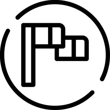 Benzin istasyonu. Basit resimleme