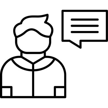 Sohbet simgesi vektör illüstrasyonu