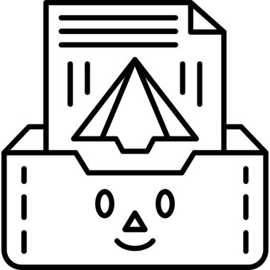 Çizgi film simgesinin vektör çizimi