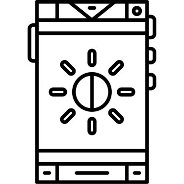 bilet simgesi, ana hatlı vektör çizimi