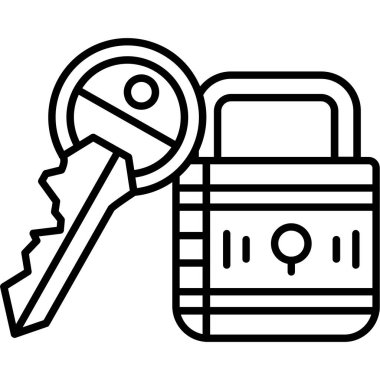 anahtar simgesi. taslak çizim vektör işareti