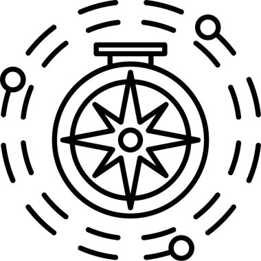 Pusula. Web simgesi basit illüstrasyon