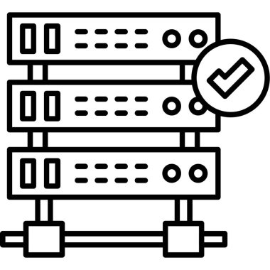 sunucu simgesi. beyaz arkaplanda izole edilmiş web tasarımı için sunucu simgesi