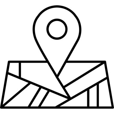 Harita simgesi. beyaz arkaplanda izole edilmiş web tasarımı için ana harita vektör simgesi