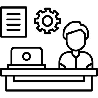 Yönetici simgesi. beyaz arkaplanda izole edilmiş web tasarımı için yönetici vektör simgesi