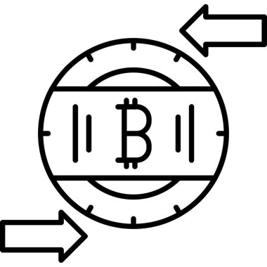 bitcoin. Web simgesi basit illüstrasyon