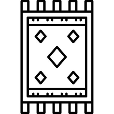 halı ikonu taslak biçiminde