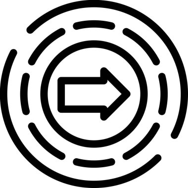 Bir çember simgesinin vektör illüstrasyonu