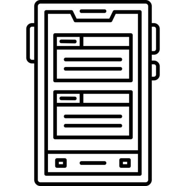 Web geliştirme mobil simgesi, özet biçimi