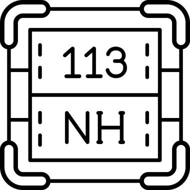 periyodik tablo simgesi, vektör illüstrasyonu