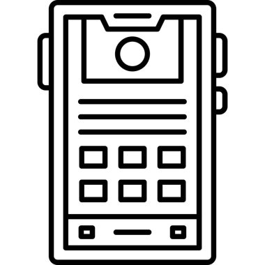 cep telefonu simgesi. Beyaz arkaplanda izole edilmiş web tasarımı için telefon ekranı vektör simgesi