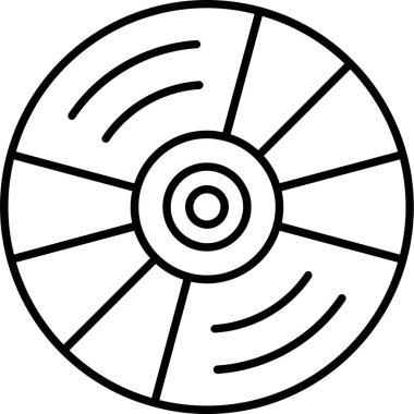 CD disk simgesine, vektör çizim