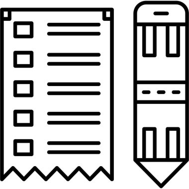 Kontrol listesi simgesi vektör illüstrasyonu