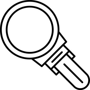 Büyüteç simgesi. Camların ana hatları.