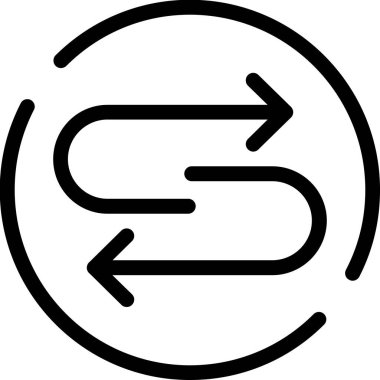 ok yönü simgesi ana hat biçiminde