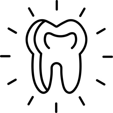 Diş Modern simgesi, vektör illüstrasyonu
