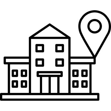 konum simgesi, vektör çizimi