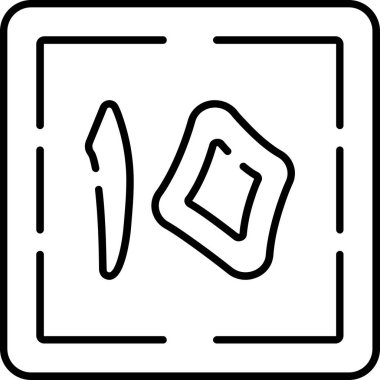 Yemek. Web simgesi basit illüstrasyon