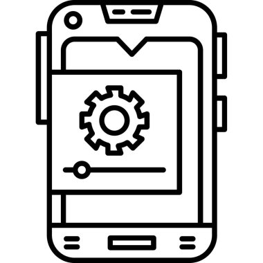 Mobil Ayar Simge vektör çizimi