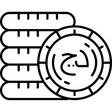 Taslak biçimi izole edilmiş vektör illüstrasyonundaki fan simgesi